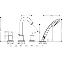 Bateria 4-otworowa Logis Chrom 71314000 Hansgrohe Bateria 4-otworowa Logis Chrom 71314000 Hansgrohe