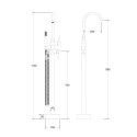 Bateria Wannowa Illusion II Wolnostojąca Czarny Mat BW-III-CZ Besco Bateria Wannowa Illusion II Wolnostojąca Czarny Mat BW-III-CZ Besco