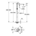 Bateria Wannowa Wolnostojąca Eurocube Brushed Hard Graphite 23672AL1 Grohe Bateria Wannowa Wolnostojąca Eurocube Brushed Hard Graphite 23672AL1 Grohe