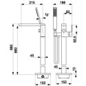 Bateria Wannowa Wolnostojąca Logon Chrom 5135-510-00 KFA Bateria Wannowa Wolnostojąca Logon Chrom 5135-510-00 KFA