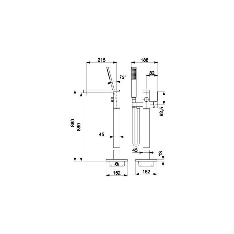 Bateria Wannowa Wolnostojąca Logon Chrom 5135-510-00 KFA Bateria Wannowa Wolnostojąca Logon Chrom 5135-510-00 KFA