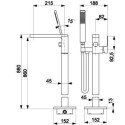 Bateria Wannowa Wolnostojąca Logon Czarna 5135-510-81 KFA Bateria Wannowa Wolnostojąca Logon Czarna 5135-510-81 KFA