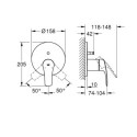 Bateria Podtynkowa do Obsługi Dwóch Wyjść Wody Eurosmart 24043003 Grohe Bateria Podtynkowa do Obsługi Dwóch Wyjść Wody Eurosmart 24043003 Grohe
