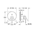 Bateria Podtynkowa do Obsługi Dwóch Wyjść Wody Lineare 24064001 Grohe Bateria Podtynkowa do Obsługi Dwóch Wyjść Wody Lineare 24064001 Grohe