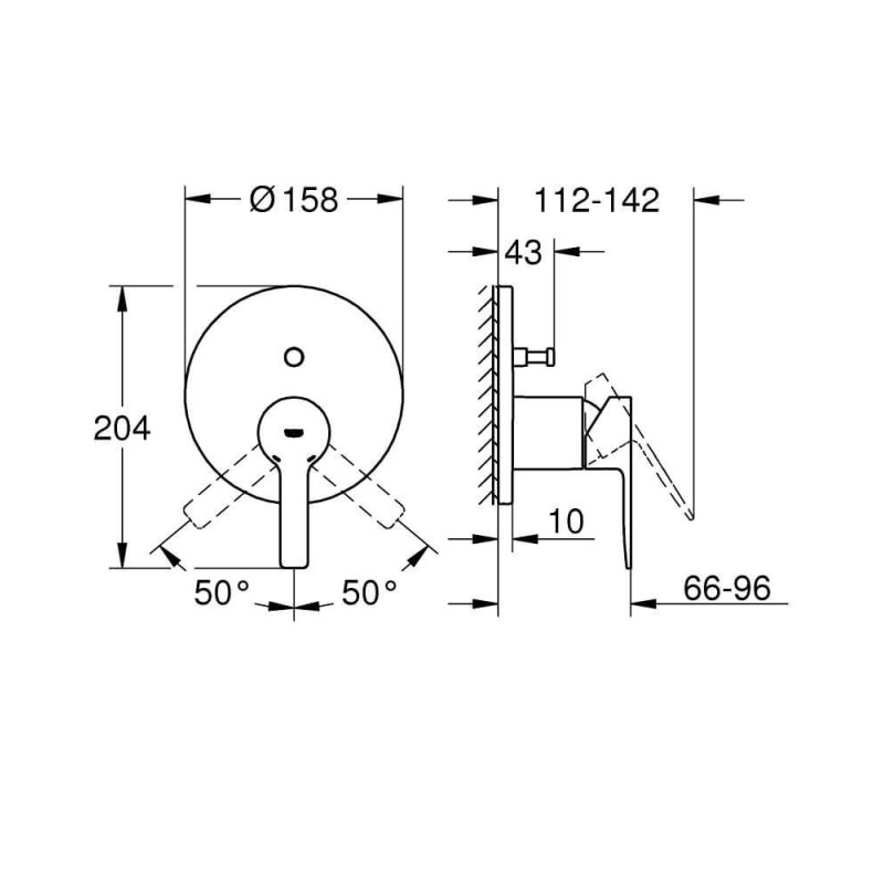 Bateria Podtynkowa do Obsługi Dwóch Wyjść Wody Lineare 24064001 Grohe Bateria Podtynkowa do Obsługi Dwóch Wyjść Wody Lineare 24064001 Grohe