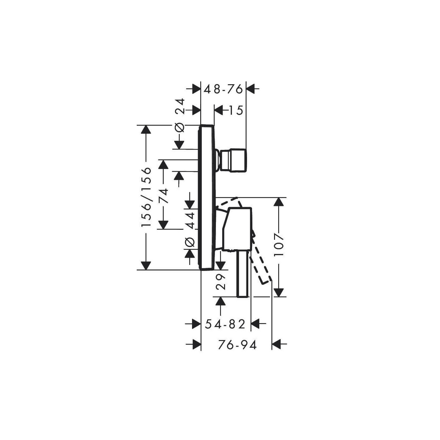 Bateria Wannowa Podtynkowa Finoris 76415670 Hansgrohe Bateria Wannowa Podtynkowa Finoris 76415670 Hansgrohe
