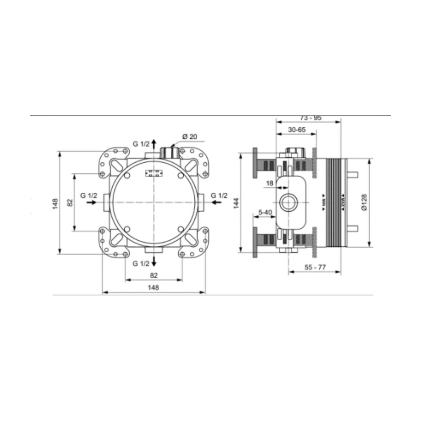 Element Podtynkowy Easy Box A1000NU Ideal Standard Element Podtynkowy Easy Box A1000NU Ideal Standard