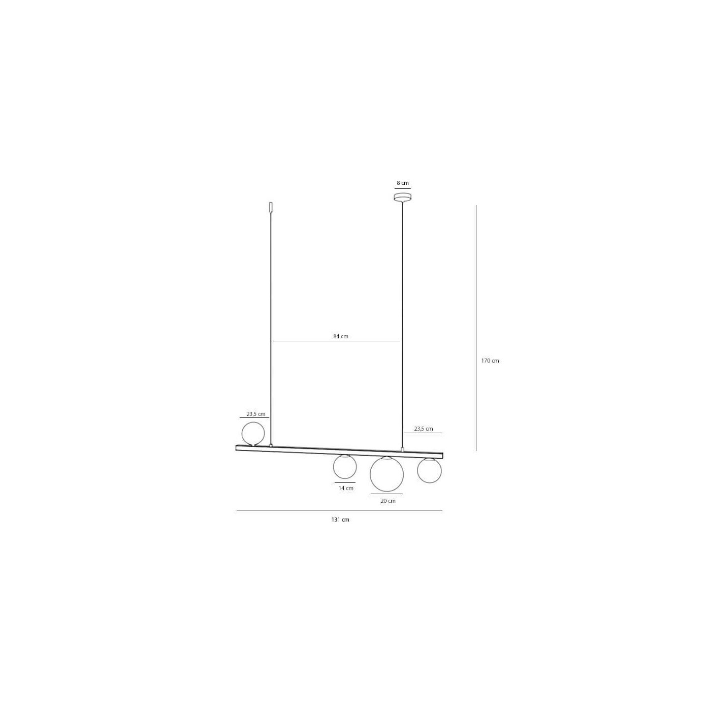 Lampa Wisząca Garda 4 Black 1099L1 Aldex Lampa Wisząca Garda 4 Black 1099L1 Aldex