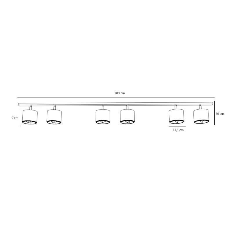 Lampa Sufitowa Plafon Bot 6 3x2 Black 1047PL_K Aldex Lampa Sufitowa Plafon Bot 6 3x2 Black 1047PL_K Aldex