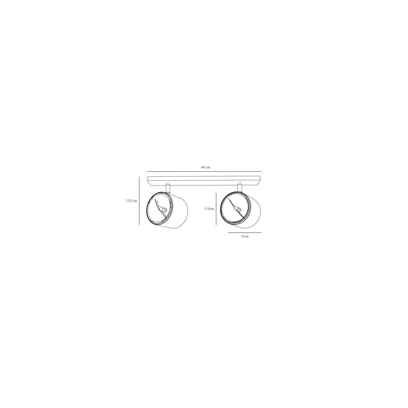 Lampa Sufitowa Plafon Bot 2 Black 1047PL_H Aldex Lampa Sufitowa Plafon Bot 2 Black 1047PL_H Aldex