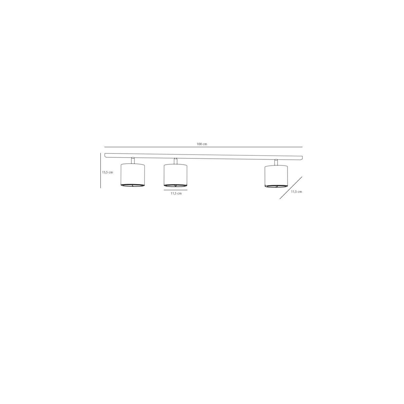 Lampa Sufitowa Plafon Bot 3 Black 1047PL_E Aldex Lampa Sufitowa Plafon Bot 3 Black 1047PL_E Aldex