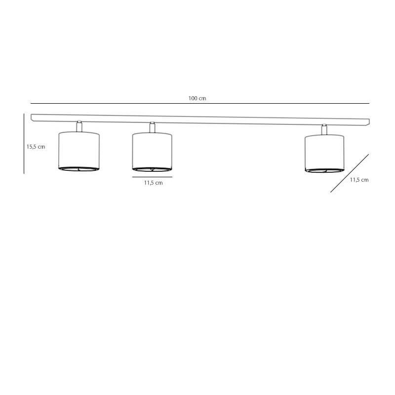 Lampa Sufitowa Plafon Bot 3 Black 1047PL_E Aldex Lampa Sufitowa Plafon Bot 3 Black 1047PL_E Aldex