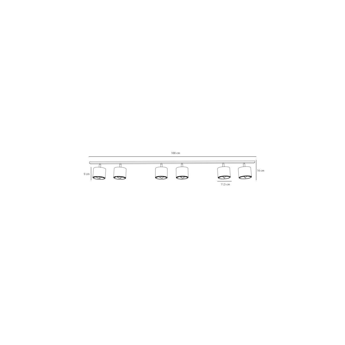 Lampa Sufitowa Plafon Bot 6 3x2 White 1046PL_K Aldex Lampa Sufitowa Plafon Bot 6 3x2 White 1046PL_K Aldex