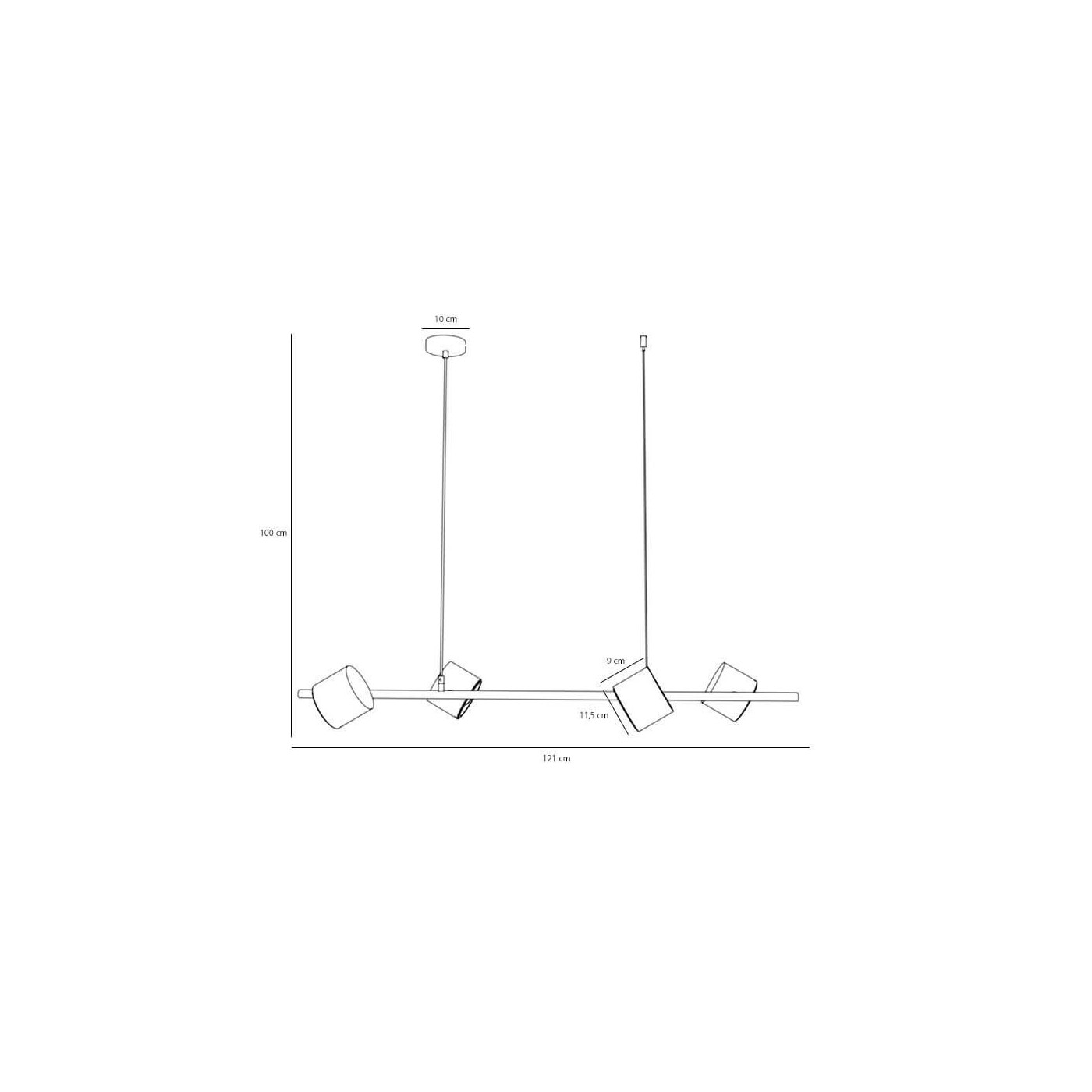 Lampa Wisząca Bot 4 White 1046L Aldex Lampa Wisząca Bot 4 White 1046L Aldex