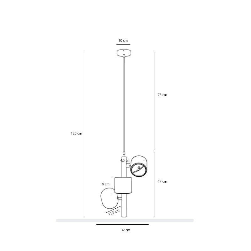 Lampa Wisząca Bot 3 White 1046E Aldex Lampa Wisząca Bot 3 White 1046E Aldex