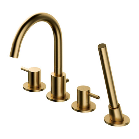 Bateria Wannowa 4-Otworowa Y Złoto Szczotkowane Y1232GLB Omnires