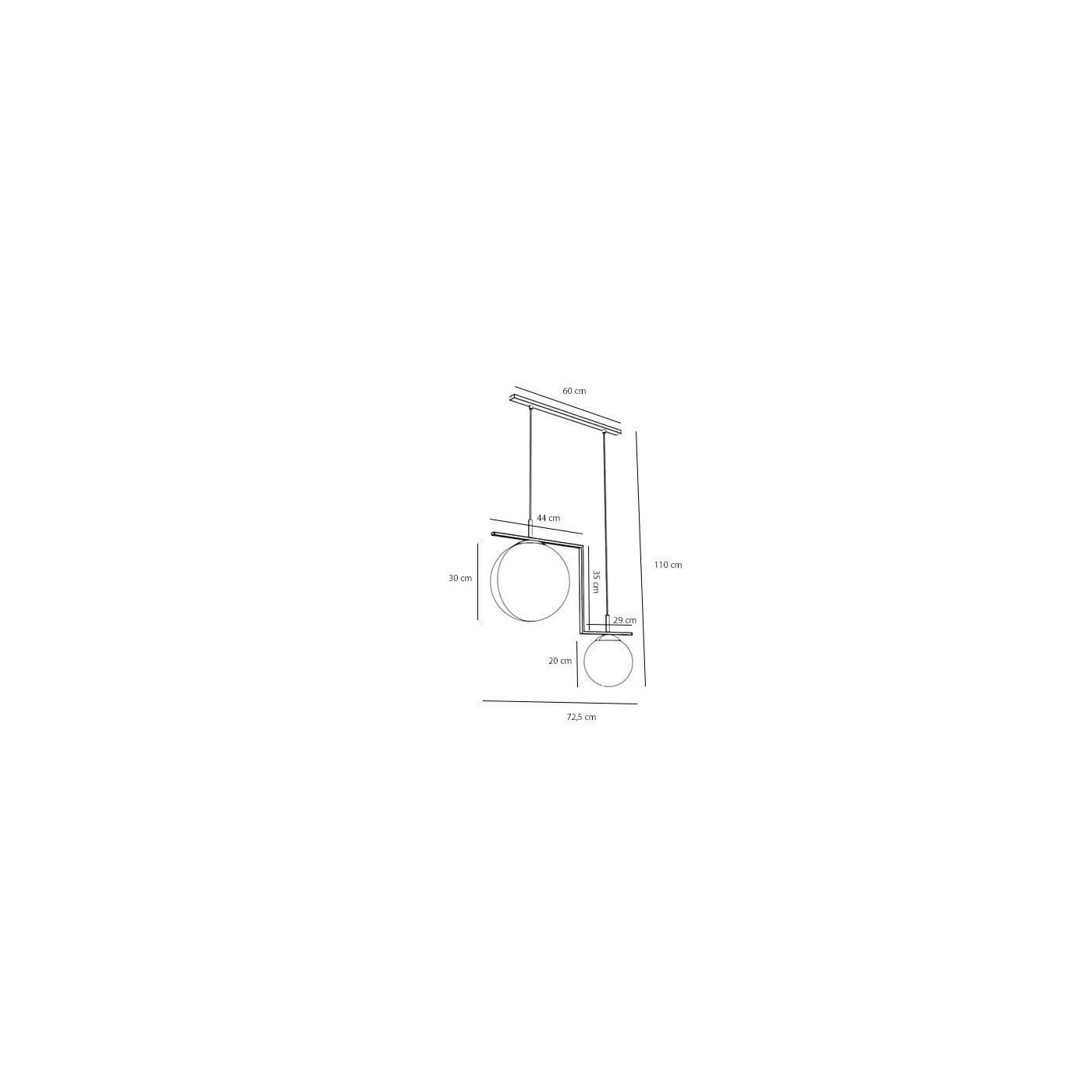 Lampa Wisząca Zac 2 Black Matte 1038H1_2 Aldex Lampa Wisząca Zac 2 Black Matte 1038H1_2 Aldex