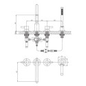 Bateria Wannowa 4-Otworowa Y Złoty Y1232GL Omnires Bateria Wannowa 4-Otworowa Y Złoty Y1232GL Omnires