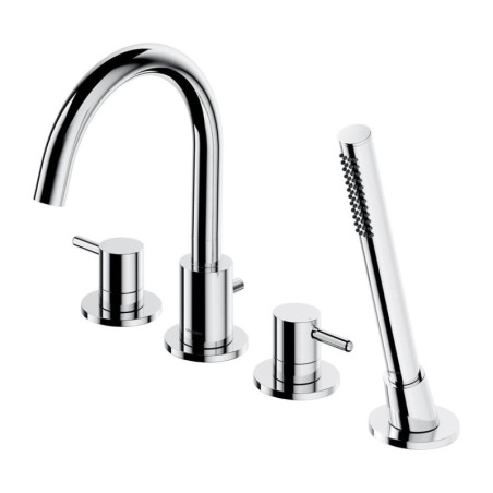 Bateria Wannowa 4-Otworowa Y Chrom Y1232CR Omnires