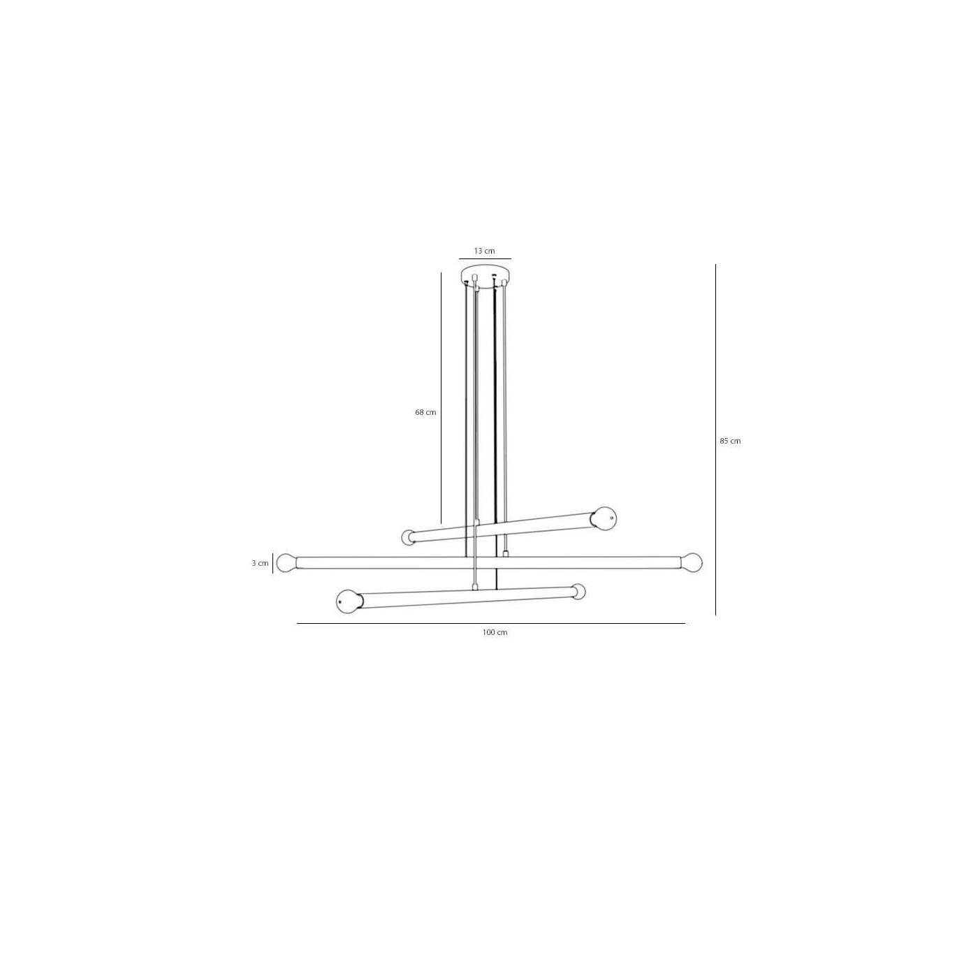Lampa Wisząca Tubo 6 Black 1072K1 Aldex Lampa Wisząca Tubo 6 Black 1072K1 Aldex