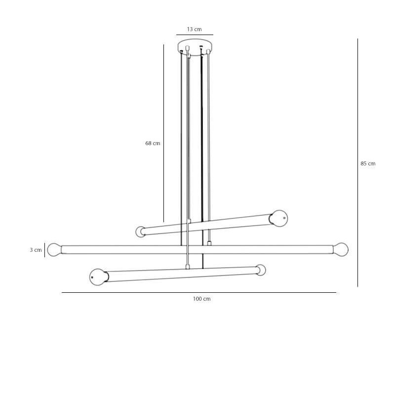 Lampa Wisząca Tubo 6 Black 1072K1 Aldex Lampa Wisząca Tubo 6 Black 1072K1 Aldex