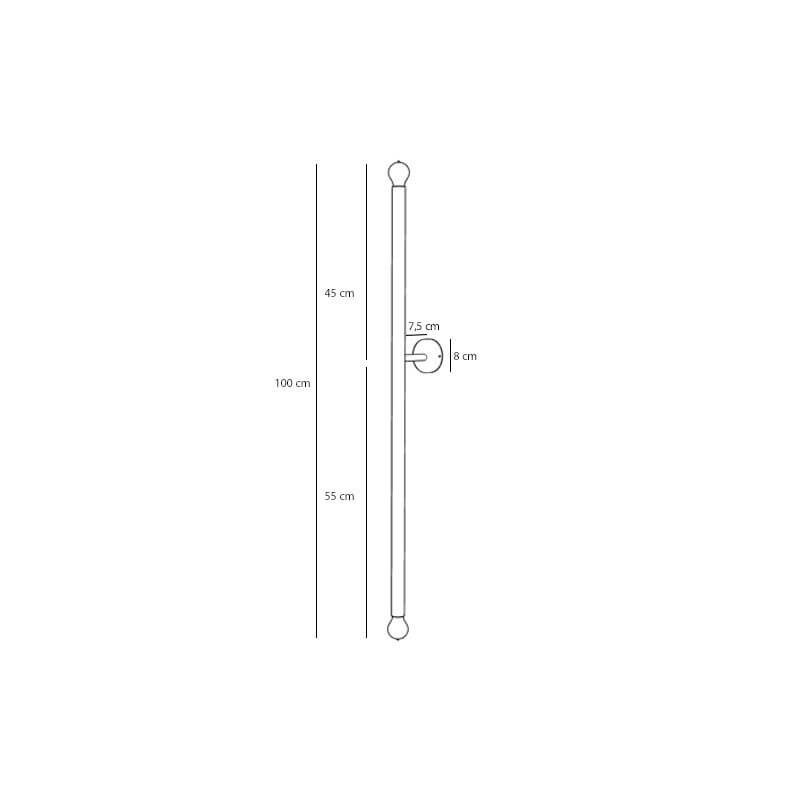 Kinkiet Tubo Black L 1072D1_L Aldex Kinkiet Tubo Black L 1072D1_L Aldex
