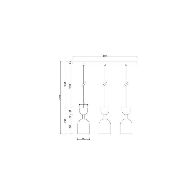 Lampa Wisząca Supuru 3L Czarny SUL322P0 Ummo Lampa Wisząca Supuru 3L Czarny SUL322P0 Ummo
