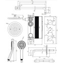 Termostatyczny System Wannowy Podtynkowy Y Chrom SYSYS02XCR Omnires Termostatyczny System Wannowy Podtynkowy Y Chrom SYSYS02XCR Omnires