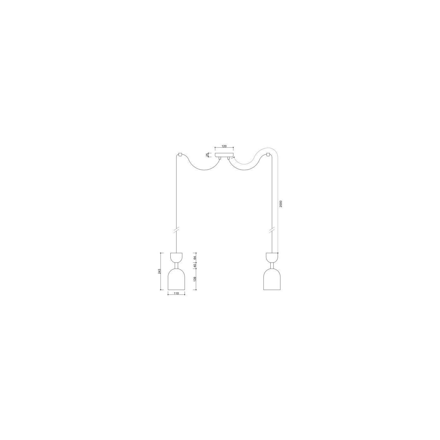 Lampa Wisząca Supuru 2 Czarny SUM232P2 Ummo Lampa Wisząca Supuru 2 Czarny SUM232P2 Ummo