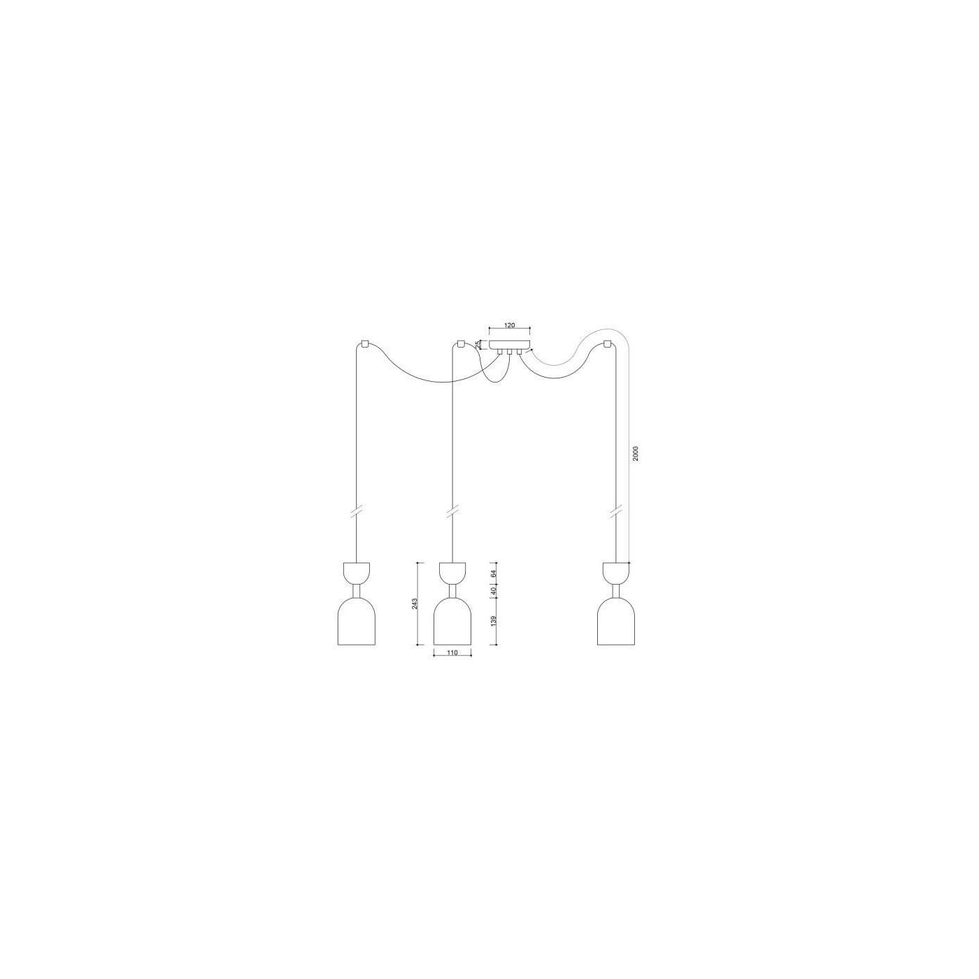 Lampa Wisząca Supuru 3 Czarny SUM332P2 Ummo Lampa Wisząca Supuru 3 Czarny SUM332P2 Ummo
