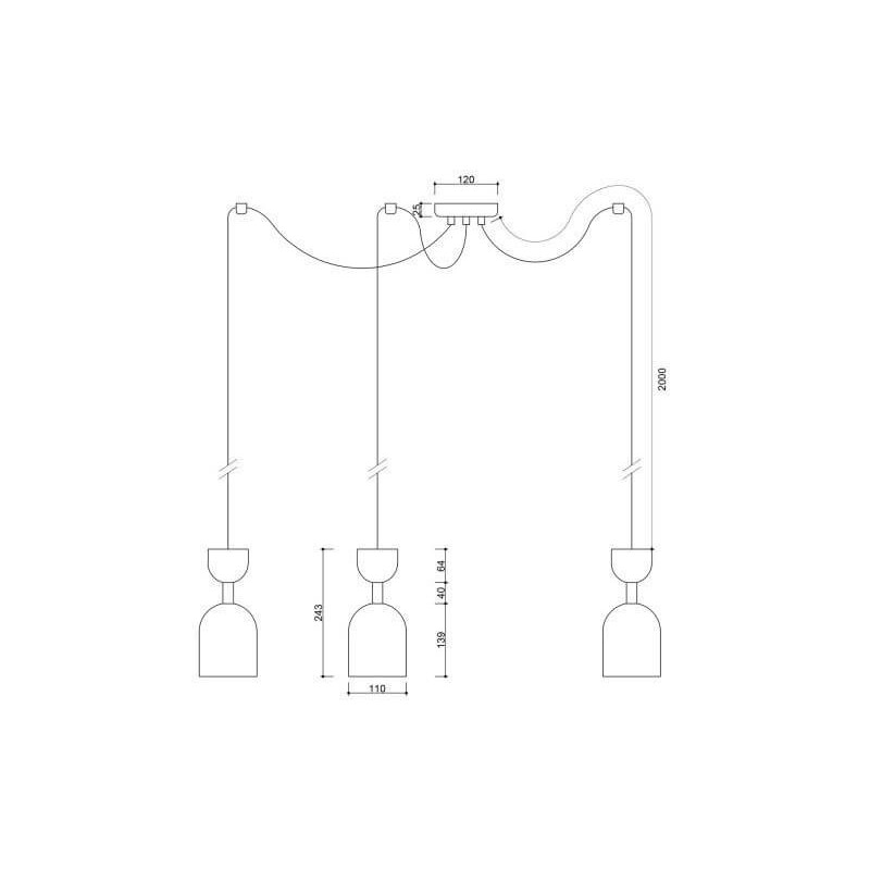 Lampa Wisząca Supuru 3 Czarny SUM322P2 Ummo Lampa Wisząca Supuru 3 Czarny SUM322P2 Ummo