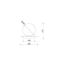 Lampa Stołowa Borra ST Złoty BRA122P1 Ummo Lampa Stołowa Borra ST Złoty BRA122P1 Ummo