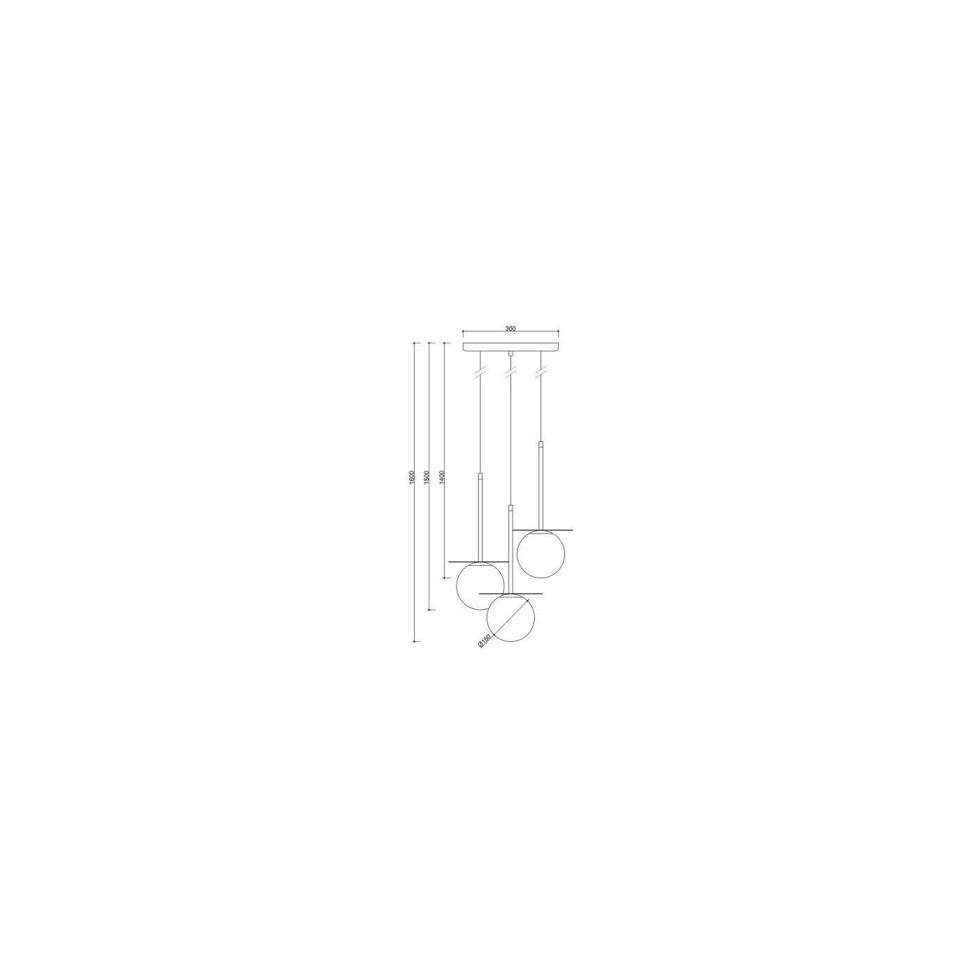 Lampa Wisząca Borra B Złoty BRB331P3 Ummo Lampa Wisząca Borra B Złoty BRB331P3 Ummo