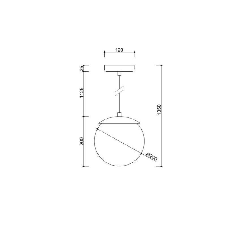 Lampa Wisząca Kuul G Czarny KLG122P0 Ummo Lampa Wisząca Kuul G Czarny KLG122P0 Ummo