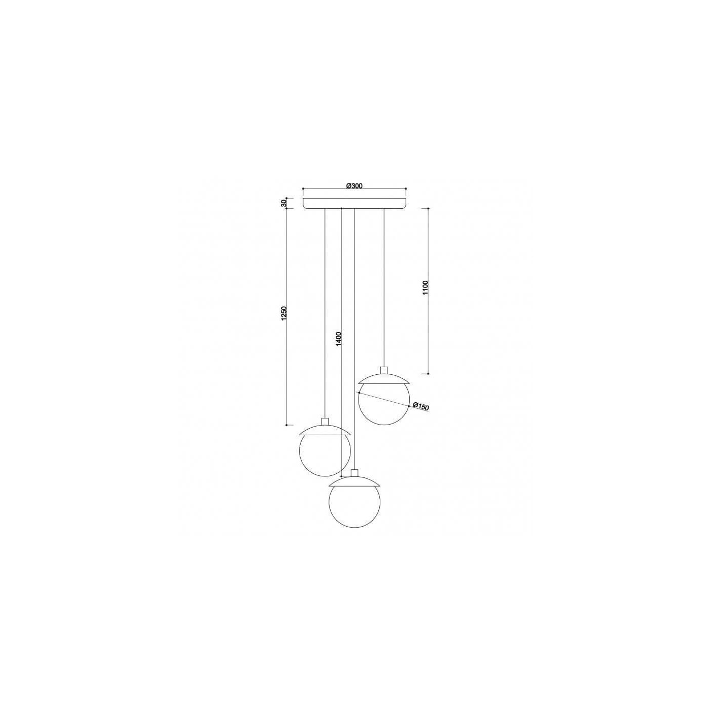 Lampa Wisząca KUUL F3 Czarny KLF322P3 Ummo Lampa Wisząca KUUL F3 Czarny KLF322P3 Ummo