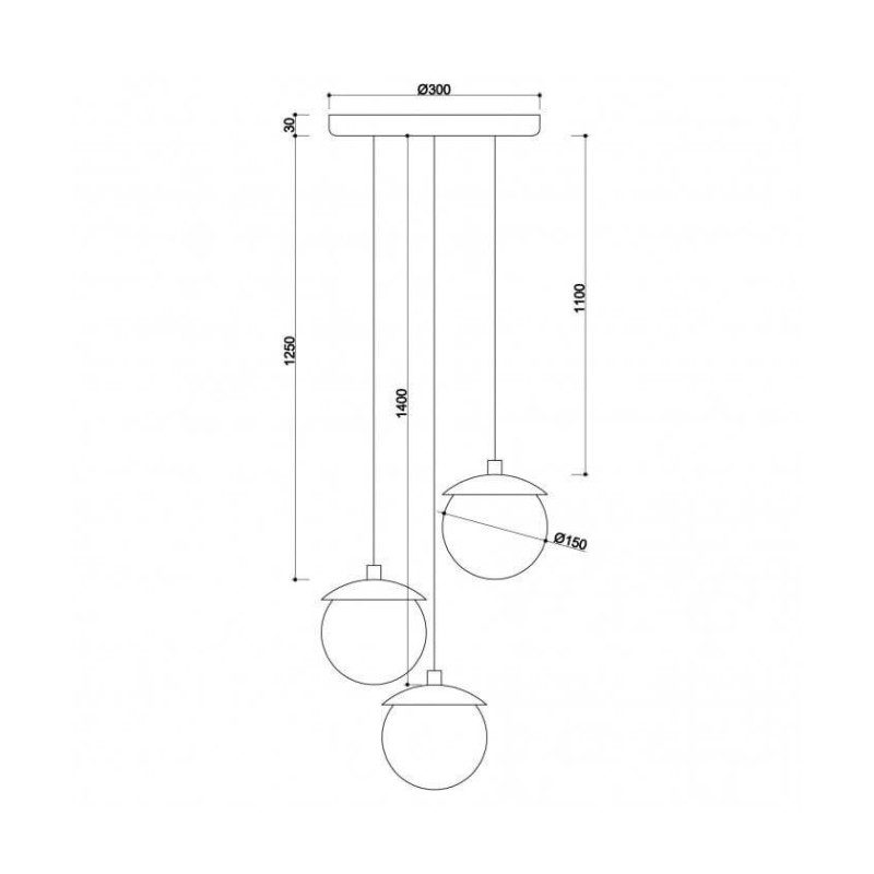 Lampa Wisząca KUUL F3 Czarny KLF322P3 Ummo Lampa Wisząca KUUL F3 Czarny KLF322P3 Ummo