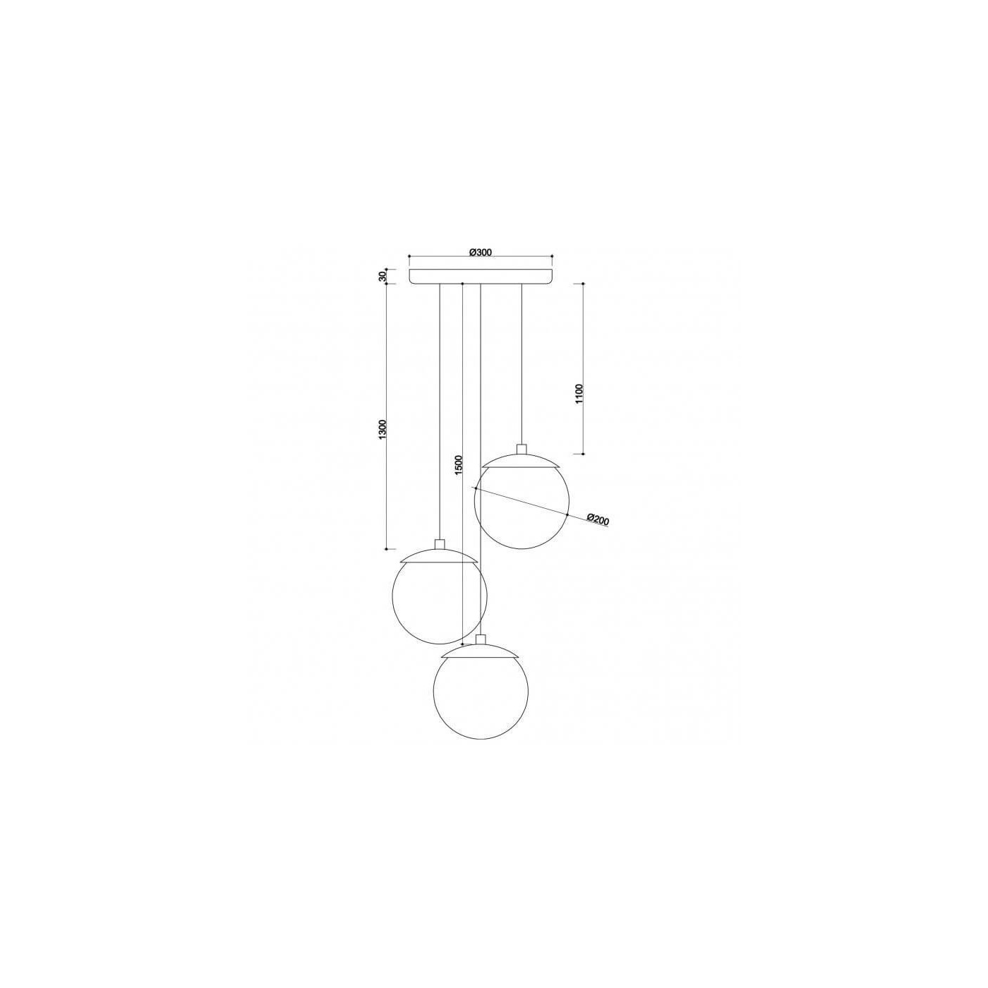 Lampa Wisząca KUUL G3 Czarny KLG322P3 Ummo Lampa Wisząca KUUL G3 Czarny KLG322P3 Ummo