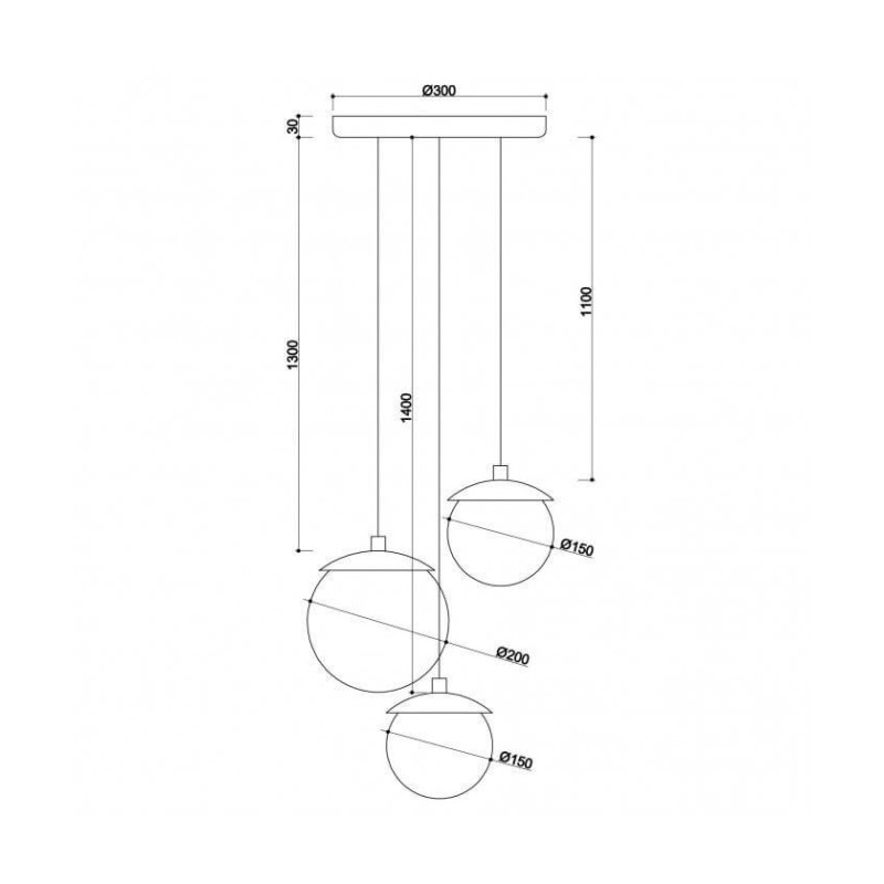 Lampa Wisząca KUUL M Czarny KLM322P4 Ummo Lampa Wisząca KUUL M Czarny KLM322P4 Ummo