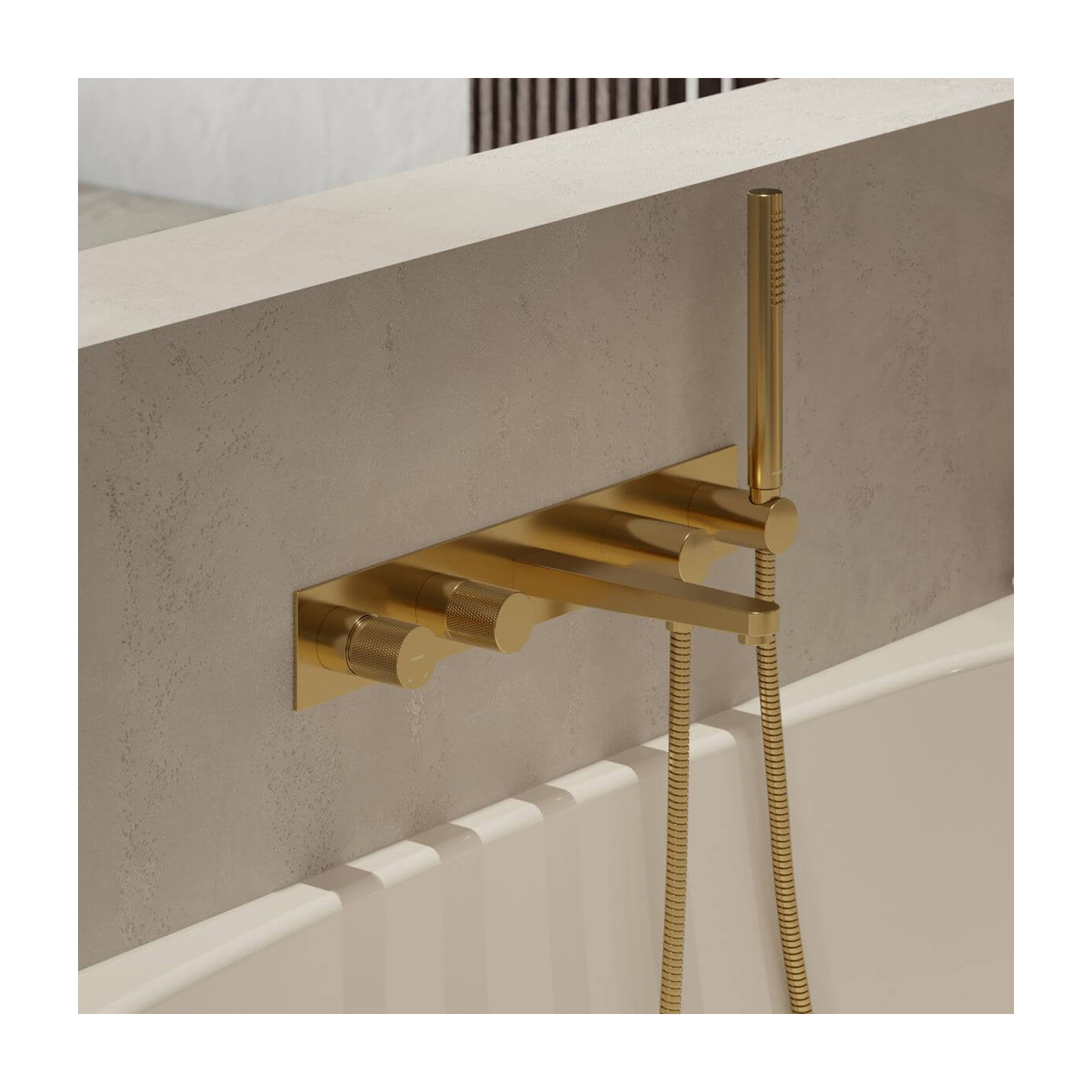 Bateria Wannowa Podtynkowa Contour Złoty Szczotkowany CT8037/1GLB Omnires Bateria Wannowa Podtynkowa Contour Złoty Szczotkowany CT8037/1GLB Omnires