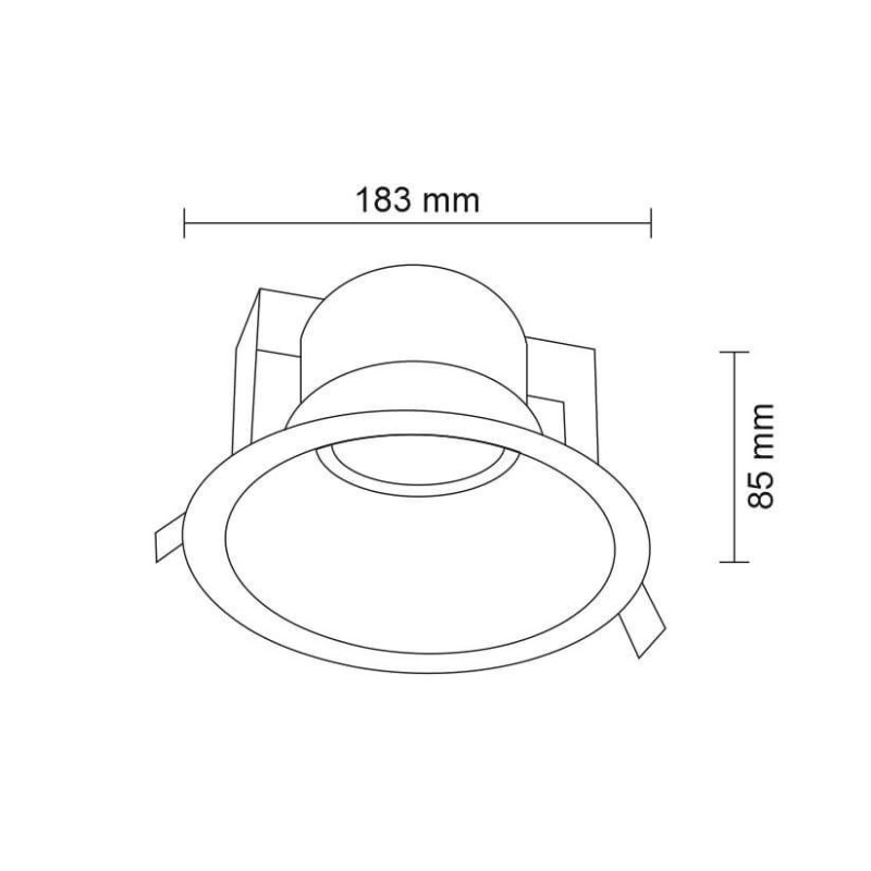 Lampa wpuszczana Kami - Czarna 3327 Antigo Lampa wpuszczana Kami - Czarna 3327 Antigo