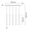 Lampa wisząca Yabu 5 - Biała 7575 Antigo Lampa wisząca Yabu 5 - Biała 7575 Antigo