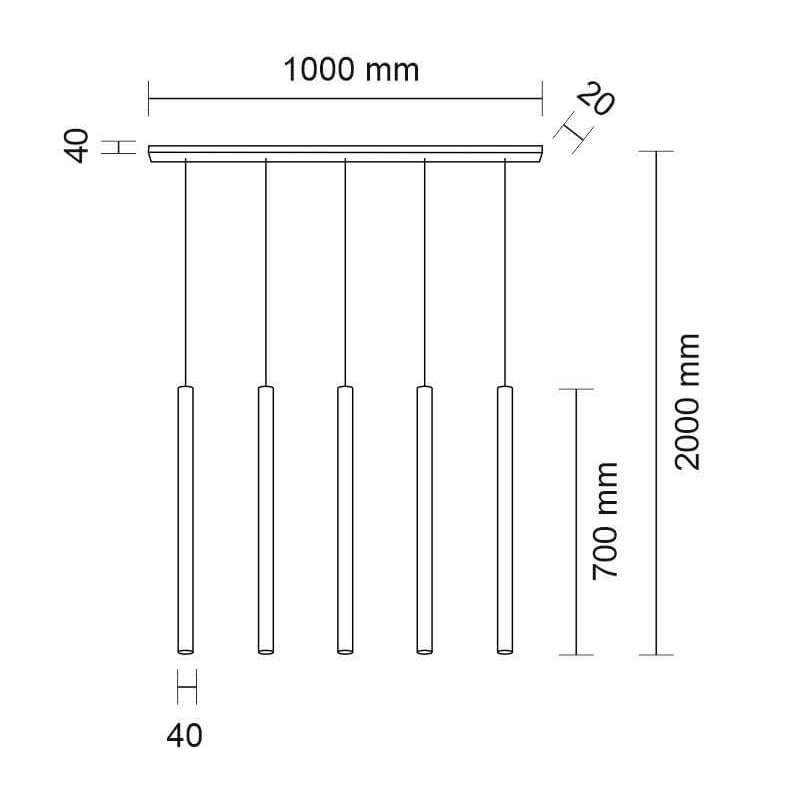 Lampa wisząca Yabu 5 - Biała 7575 Antigo Lampa wisząca Yabu 5 - Biała 7575 Antigo