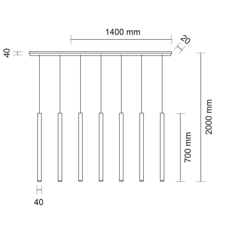 Lampa wisząca Yabu 7 - Biała 7576 Antigo Lampa wisząca Yabu 7 - Biała 7576 Antigo