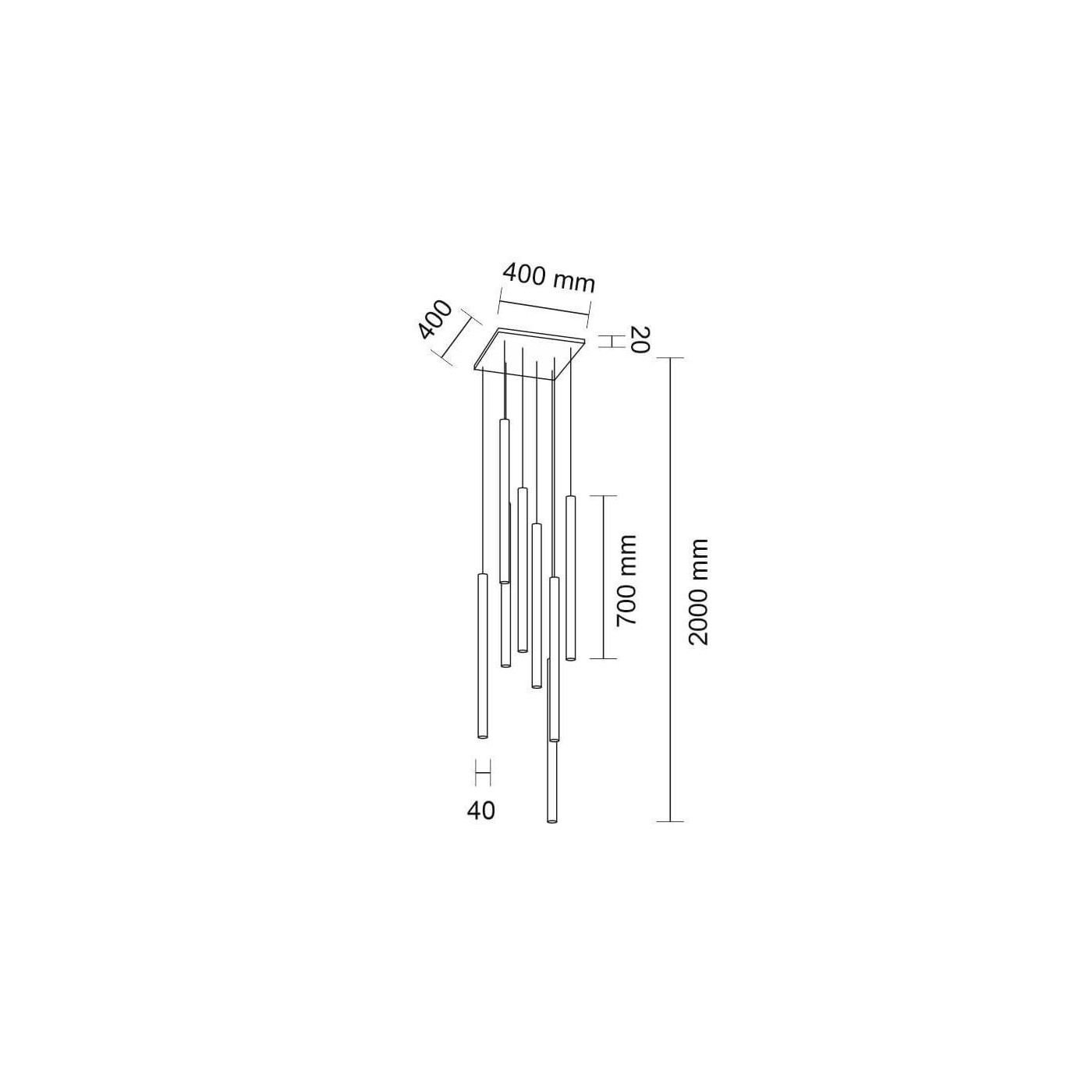 Lampa wisząca Yabu 8 - Czarna 5530 Antigo Lampa wisząca Yabu 8 - Czarna 5530 Antigo