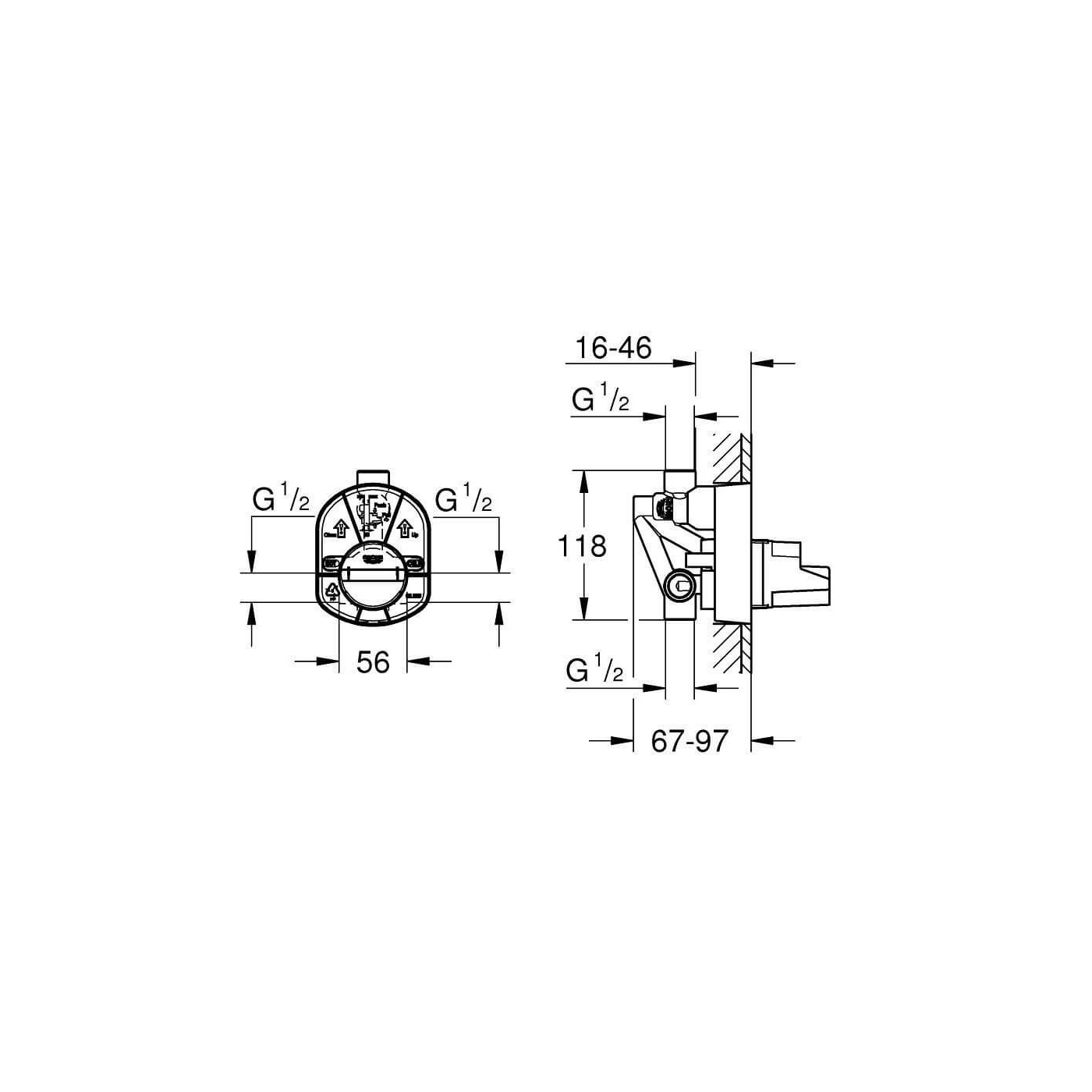 Element Podtynkowy Do Baterii Wannowej 33963000 Grohe Element Podtynkowy Do Baterii Wannowej 33963000 Grohe