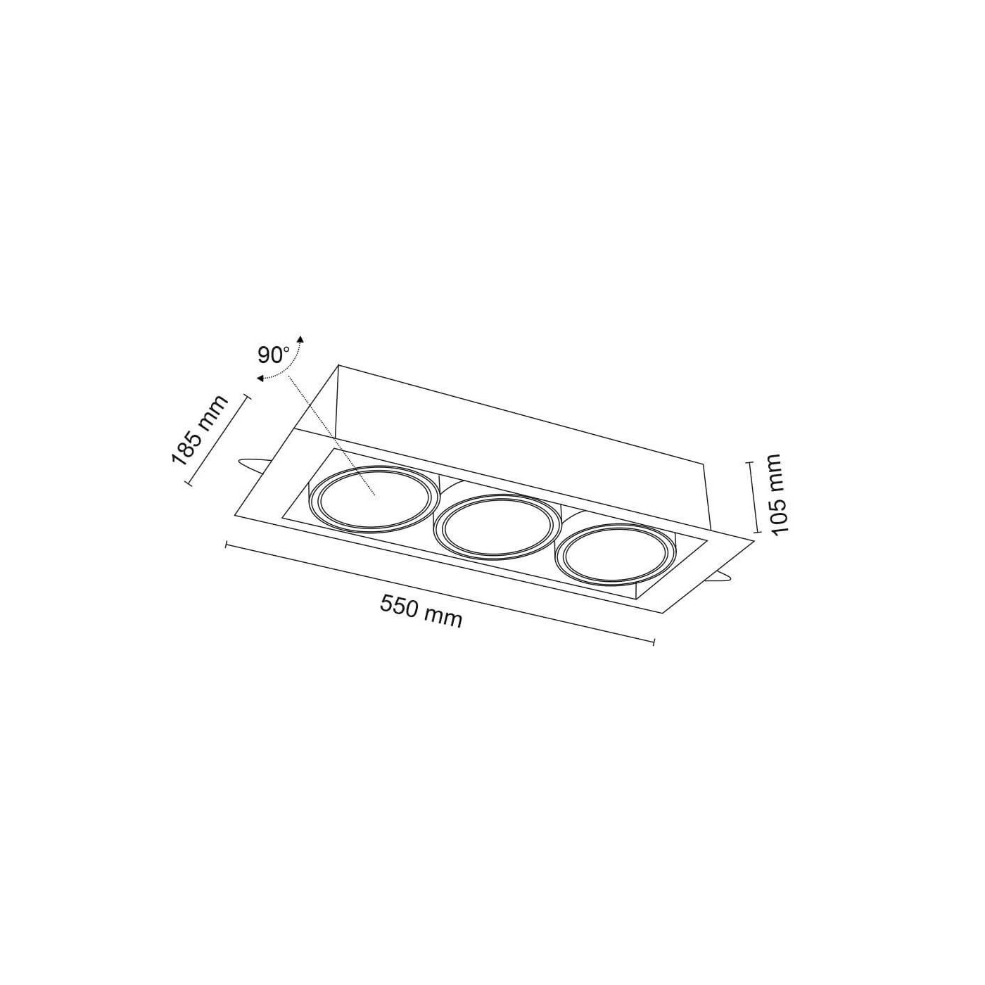 Lampa wpuszczana Muko 3 - Biała 7358 Antigo Lampa wpuszczana Muko 3 - Biała 7358 Antigo