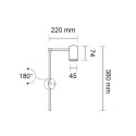 Kinkiet Dakata K - Czarny 4490 Antigo Kinkiet Dakata K - Czarny 4490 Antigo