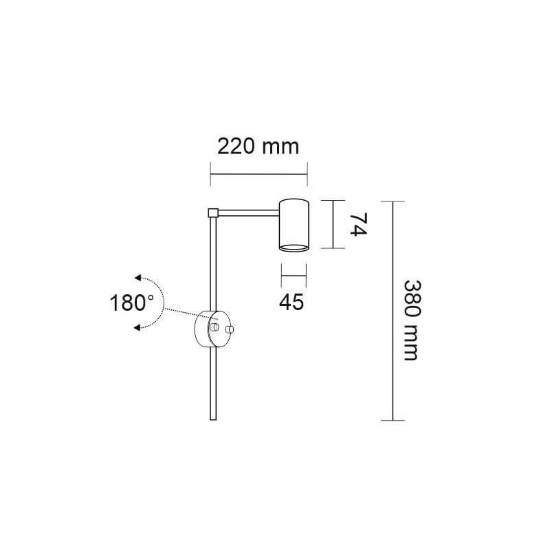 Kinkiet Dakata K - Czarny 4490 Antigo Kinkiet Dakata K - Czarny 4490 Antigo
