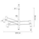 Lampa wisząca Dakata 6 - Czarna 5638 Antigo Lampa wisząca Dakata 6 - Czarna 5638 Antigo