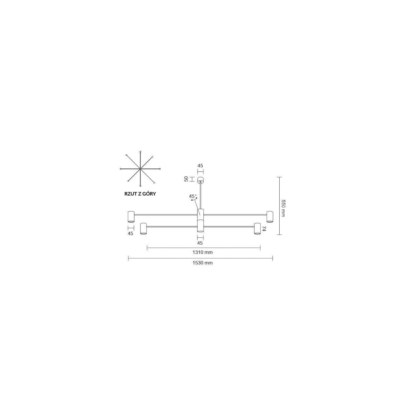 Lampa wisząca Dakata 8 - Czarna 5640 Antigo Lampa wisząca Dakata 8 - Czarna 5640 Antigo